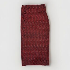 Vintage 1980’s Harry Parnass Parachute Red Geometric Pencil Skirt Size‎ 2